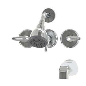 Glacier Bay Aragon 3-Handle 1-Spray Tub and Shower Faucet in Chrome (Valve Included)