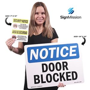 OSHA Notice Signs - Doors Must Remain Closed and Locked Sign | Extremely Durable Made in The USA Signs Or Heavy Duty Vinyl Label | Protect Your Construction Site, Warehouse & Business