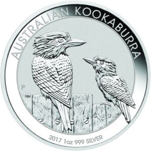 2017 p 1 oz australian silver kookaburra coin $1 seller perfect uncirculated
