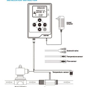 DIGITEN Water Liquid Flow Rate Volume Digital Display Flowmeter Quantitative Controller Counter Liter Gallon