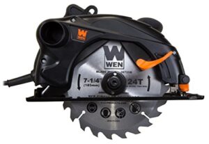 wen 36725 12a 7-1/4-inch sidewinder circular saw with 2-1/2-inch cutting depth,black