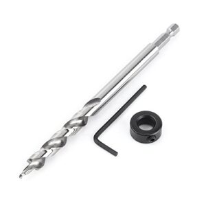 spur drill bit,3/8" inch lip and spur point drill bit with adjustable depth stop for woodworking