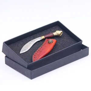 Keychain Knife Miniature Damascus Steel Khukuri Art Knife Mini Knife