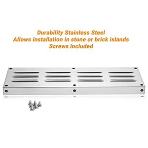 Skyflame Stainless Steel Venting Panel for Masonry Fire Pits and Outdoor Kitchens 15-Inch by 4-1/2-Inch