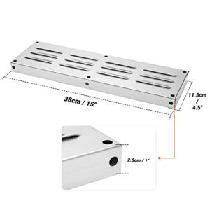 Skyflame Stainless Steel Venting Panel for Masonry Fire Pits and Outdoor Kitchens 15-Inch by 4-1/2-Inch