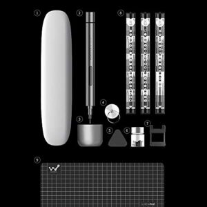 wowstick Lithium Precision Screwdriver wowstick 1F+ With LED Light And Magnetic Mat, Electric Screwdriver Rechargeable Repair Tool kits Including 56 Bits Extend Bar For Most Electronics Devices