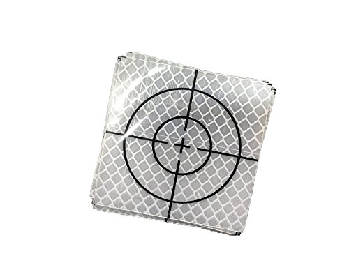 GEOLENI Reflective Adhesive Target Sheets for Total Stations (Pack of 10) (30x30)