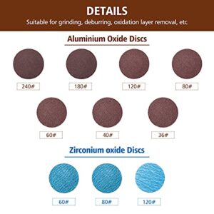 DRILLPRO 70Pcs Sanding Discs Set, 2 inch Quick Change Discs with 1/4 inch Holder, Surface Conditioning Discs for Die Grinder Surface Strip Grind Polish Burr Finish Rust Paint Removal(Updated)