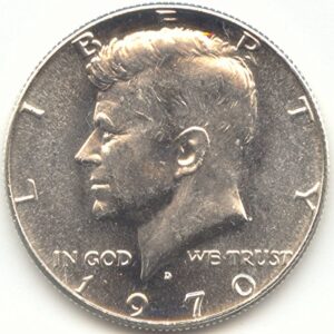 1970 d kennedy 40% silver half dollar brilliant uncirculated