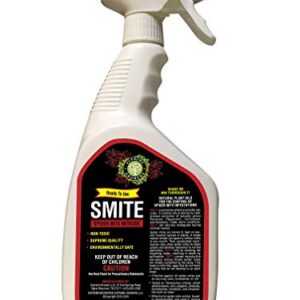 Supreme Growers Smite Spider Mite Killer, All Natural Pesticide, Non-Toxic, Biodegradable, Organic Eco Friendly Pest Control (32oz Ready to Use Spray Bottle)