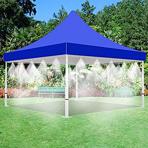 Misting Tent - Blue Tent with Mist System - for Outdoor Events - with Low Pressure Misting System- Easy to Set-Up (10' x 10' Blue Tent)