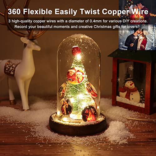 ECOWHO Christmas String Lights Outdoor, 66ft 200 LED Battery Operated Warm White Fairy Twinkle Lights Indoor with Remote, IP65 Waterproof, 8 Lighting Modes for Xmas Tree Garden Holiday Bedroom Decor