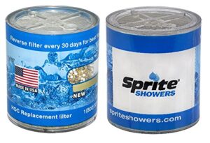 sprite showers hoc-2 sprite industries shower filter replacement cartridge, blue