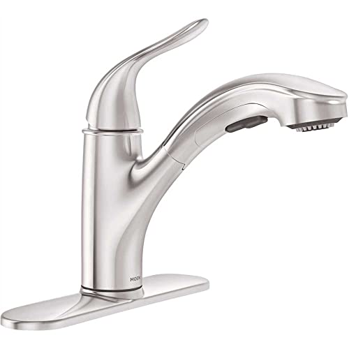 Moen Brecklyn Single-Handle Pull-Out Sprayer Kitchen Faucet with Power Clean in Chrome