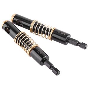 2pcs 5mm&1/4" Black Hinge Drill Bits Reaming Drilling Wood Plastic 1/4inch Hex Shank for Woodworking DIY(2pcs Combination)