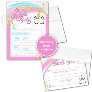 Unicorn candy bar wrappers - Set of 20 - Gold foil included - Girl Birthday Party - Baby Shower