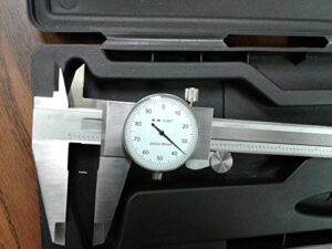12" precision stainless steel dial caliper white face #104-451-new