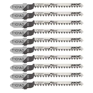 50 pack t101ao t-shank contractor jigsaw blade set made with hcs, 3-inch 20tpi jigsaw blades optimized for cutting wood, pvc, and plastic