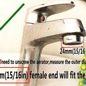 MissMin sink faucet diverter valve/adapter to bidet shower hose with aerator for bathroom/kitchen faucet