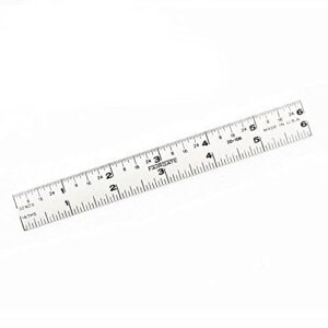 fairgate 6" standard aluminum english ruler 20-106 made in usa