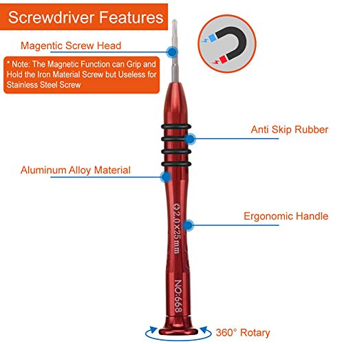 Paxcoo Precision Screwdriver Set of 8 - Magnetic Professional Repair Tool Kit for Glasses, Electronics and Watch Repair