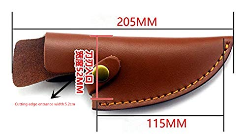 Aibote Fixed Blade Knife Sheath Leather Scabbard Knives Holder With Belt Loop Sheaths Pocket Hunting Tactical Holster Bag(1pc in Package）