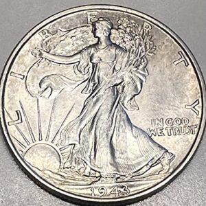 1943 p silver walking liberty wwii era half dollar ms-63