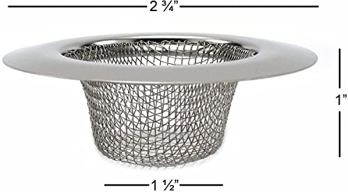 4pcs Bathroom Bathtub Sink Mesh Strainer Stainless Steel (Pack of 4)