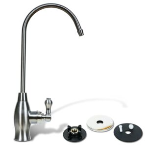 aquaboon water filter purifier faucet for any ro unit or water filtration system (contemporary, brushed nickel)