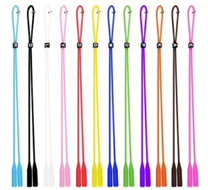 wittocs sport eyewear retainer 12 pack colorful silicone eyeglass straps adjustable sunglass elastic holder for sport outdoor