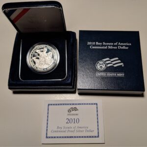 2010 P Boy Scouts Centennial Silver Dollar Commemorative US Mint Proof