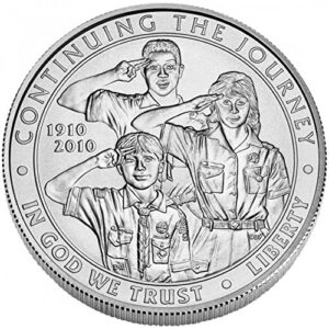 2010 P Boy Scouts Centennial Silver Dollar Commemorative US Mint Uncirculated