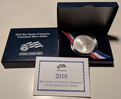 2010 P Boy Scouts Centennial Silver Dollar Commemorative US Mint Uncirculated