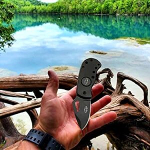 Best.Buy.Damascus1 Pocket knife 440c Steel Black knife Folding Knife Hunting Gear Pocket knife for men Hunting Knife Gifts For Men