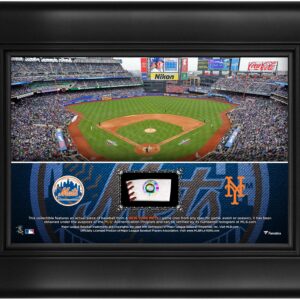 New York Mets Framed 5" x 7" Stadium Collage with a Piece of Game-Used Baseball - MLB Team Plaques and Collages