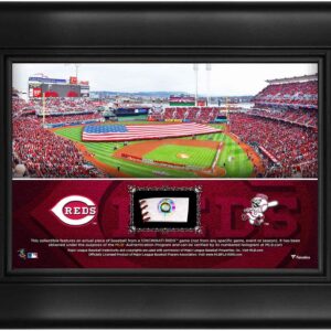 Cincinnati Reds Framed 5" x 7" Stadium Collage with a Piece of Game-Used Baseball - MLB Team Plaques and Collages