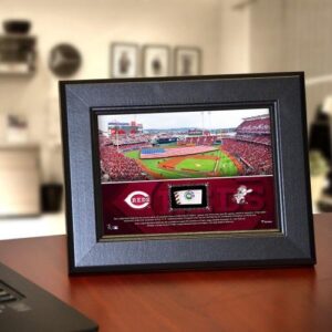 Cincinnati Reds Framed 5" x 7" Stadium Collage with a Piece of Game-Used Baseball - MLB Team Plaques and Collages