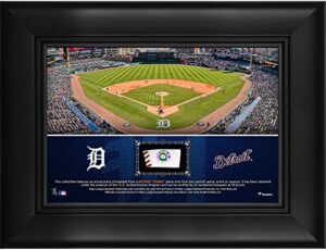 detroit tigers framed 5" x 7" stadium collage with a piece of game-used baseball - mlb team plaques and collages