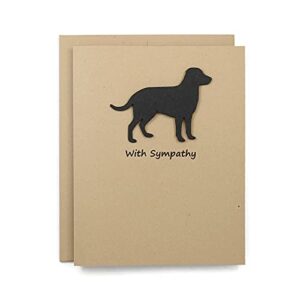 Black Labrador Retriever Sympathy Card | Condolences Greeting Card | Black Lab Handmade