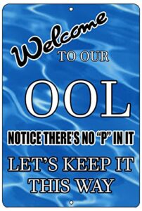 rogue river tactical funny swimming pool sign metal tin sign indoor outdoor no pee in pool ool swim