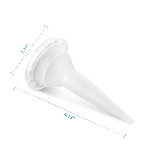 Caulking Nozzle for Sausage Caulking Gun, Reusable Caulk Nozzle Applicator, Durable Epoxy Piston Caulk Cap, Replacement Extension Tool Supplies Applied in the Construction (White-20Pack)