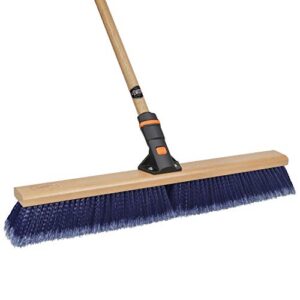 swopt 24” premium multi-surface push broom head — cleaning head interchangeable with all swopt cleaning products for more efficient cleaning and storage — indoor and outdoor push broom