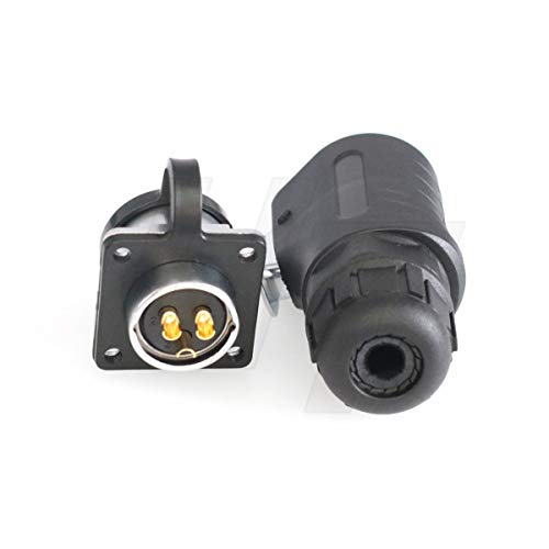 HangTon LP20 3 Pin Waterproof Connector Quick Disconnect High Voltage 30 Amp Power Bulkhead Male Cable Plug Female Panel Socket
