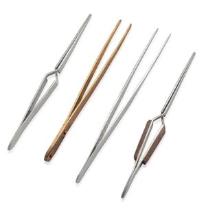 shop lc copper and stainless steel soldering tweezers set of 4 durable gifts set easy grip serrated tips birthday gifts