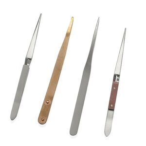 Shop LC Copper and Stainless Steel Soldering Tweezers Set of 4 Durable Gifts Set Easy Grip Serrated Tips Birthday Gifts