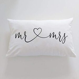 Mr Mrs Gift Pillow Gift Mr and Mrs Pillow Cover Bedroom Decor Master Bedroom Throw Pillow with Words Quotes