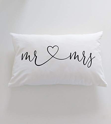 Mr Mrs Gift Pillow Gift Mr and Mrs Pillow Cover Bedroom Decor Master Bedroom Throw Pillow with Words Quotes