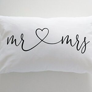 Mr Mrs Gift Pillow Gift Mr and Mrs Pillow Cover Bedroom Decor Master Bedroom Throw Pillow with Words Quotes