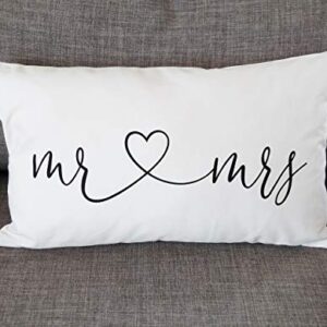 Mr Mrs Gift Pillow Gift Mr and Mrs Pillow Cover Bedroom Decor Master Bedroom Throw Pillow with Words Quotes