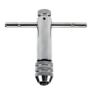 Rannb Ratchet Tap Wrench Adjustable T-Handle Tap Wrench Capacity Range M5-M12